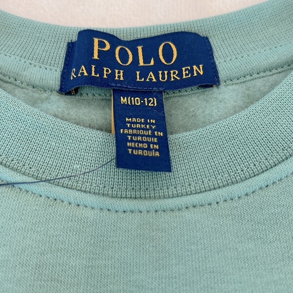🎉Host Pick🎉Polo Ralph Lauren Sage Green Boys Fishing Polo Bear Sweatshirt - Picture 5 of 12